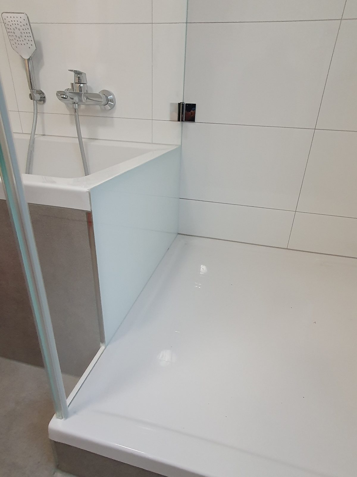 Walk-in-Dusche aus Glas